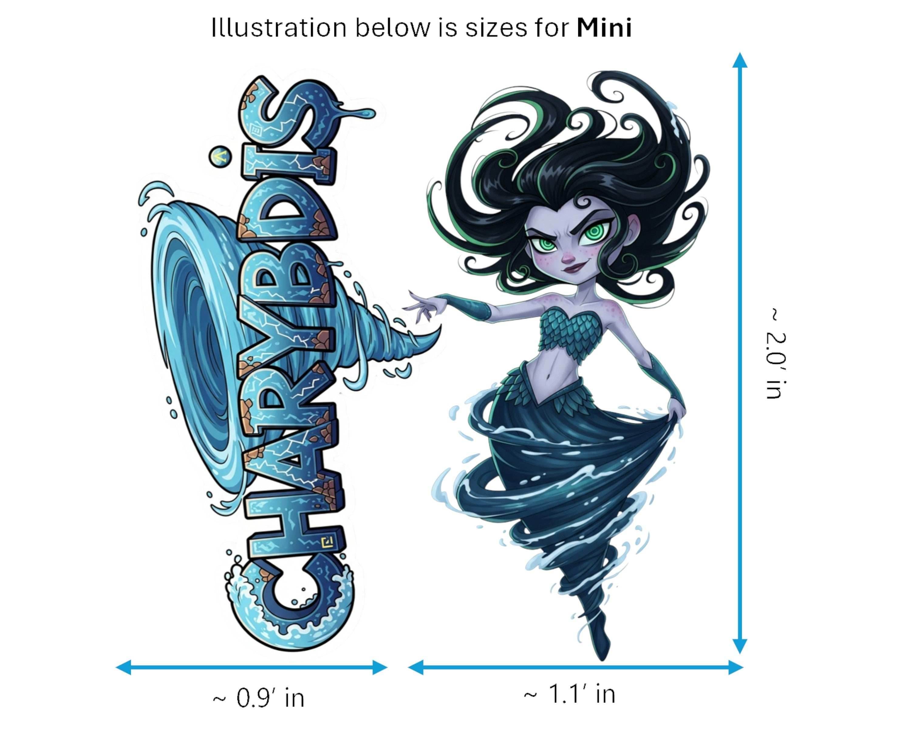 Charybdis Sticker and Magnet - Living Whirlpool Mythkins™ – Greek Sea Monster | Waterproof & UV-Proof - Sticker / Mini
