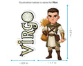 Virgo Sticker and Magnet - the Diligent Farmer Horoskins™ – Zodiac Earth Sign | Waterproof & UV-Proof - Sticker / Mini