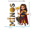 Minos Sticker and Magnet - Lord of the Labyrinth Mythkins™ – Legendary King of Crete | Waterproof & UV-Proof - Sticker / Mini