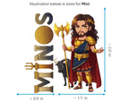 Minos Sticker and Magnet - Lord of the Labyrinth Mythkins™ – Legendary King of Crete | Waterproof & UV-Proof - Sticker / Mini