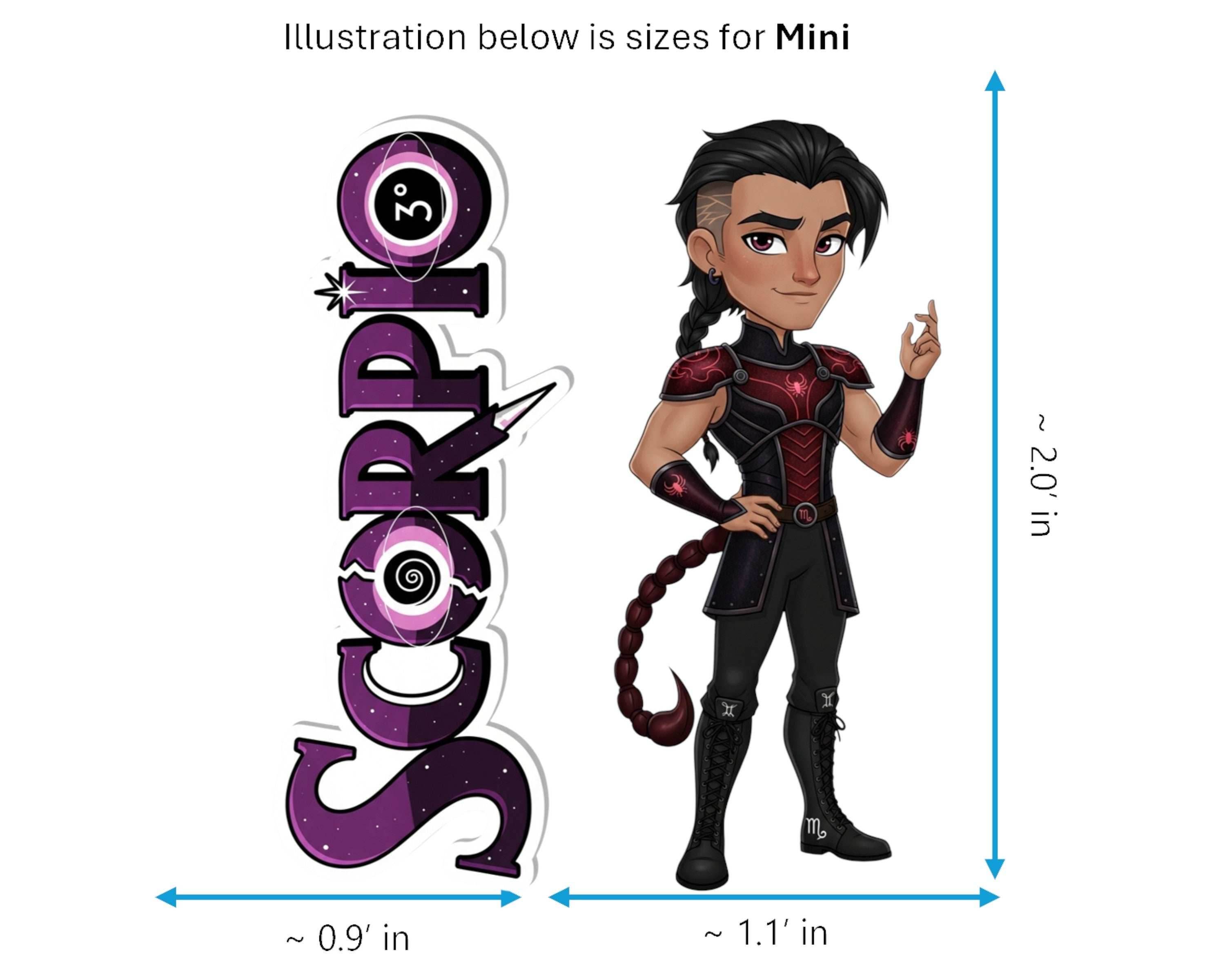 Scorpio Sticker and Magnet - the Phoenix Horoskins™ – Zodiac Water Sign | Waterproof & UV-Proof - Sticker / Mini