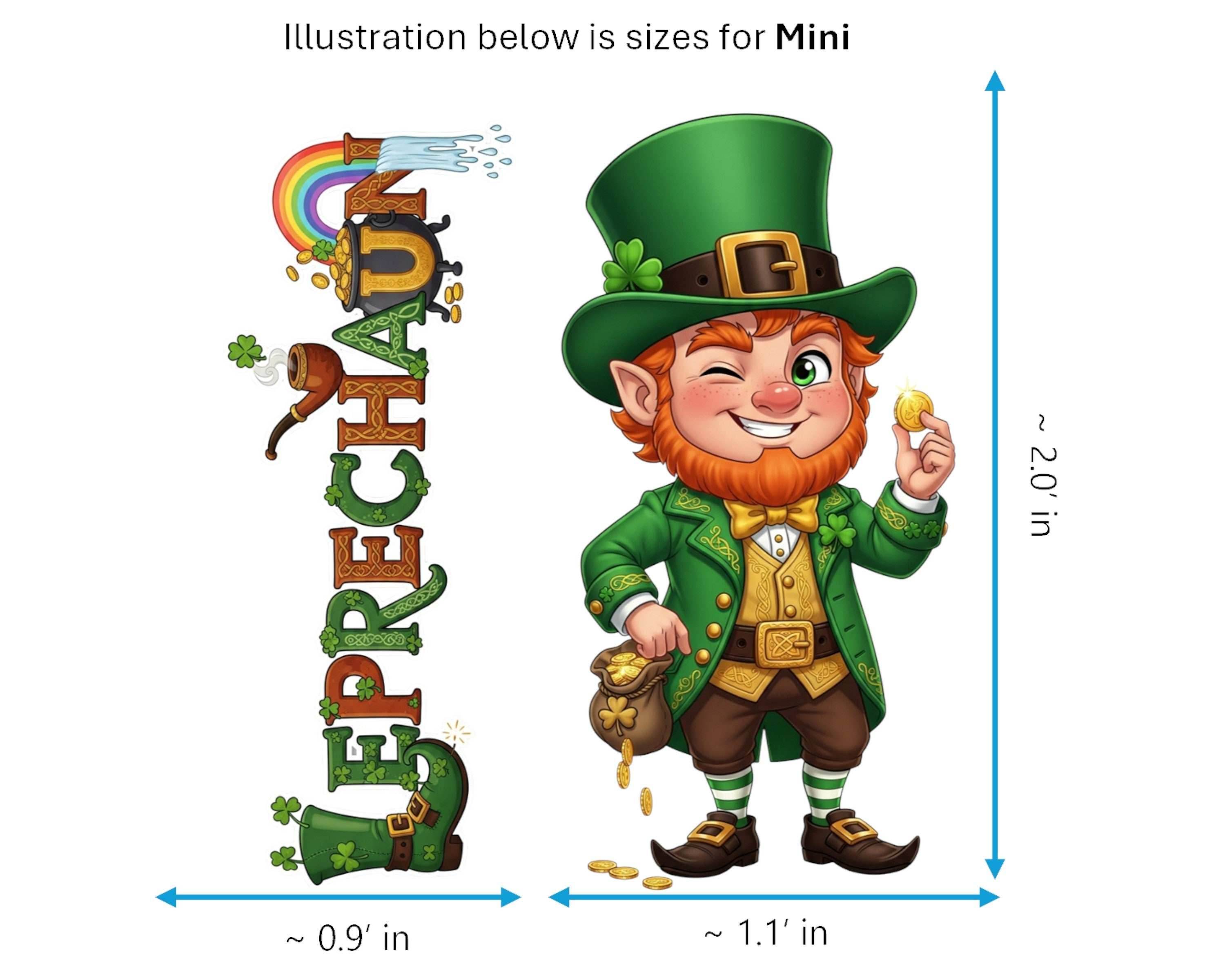 Leprechaun Sticker and Magnet - Guardian of the Gold Mythkins™ – Irish Folklore Fairy | Waterproof & UV-Proof - Sticker / Mini