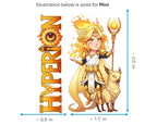 Hyperion Sticker and Magnet - Lord of Light Mythkins™ – Titan God of Light | Waterproof & UV-Proof - Sticker / Mini