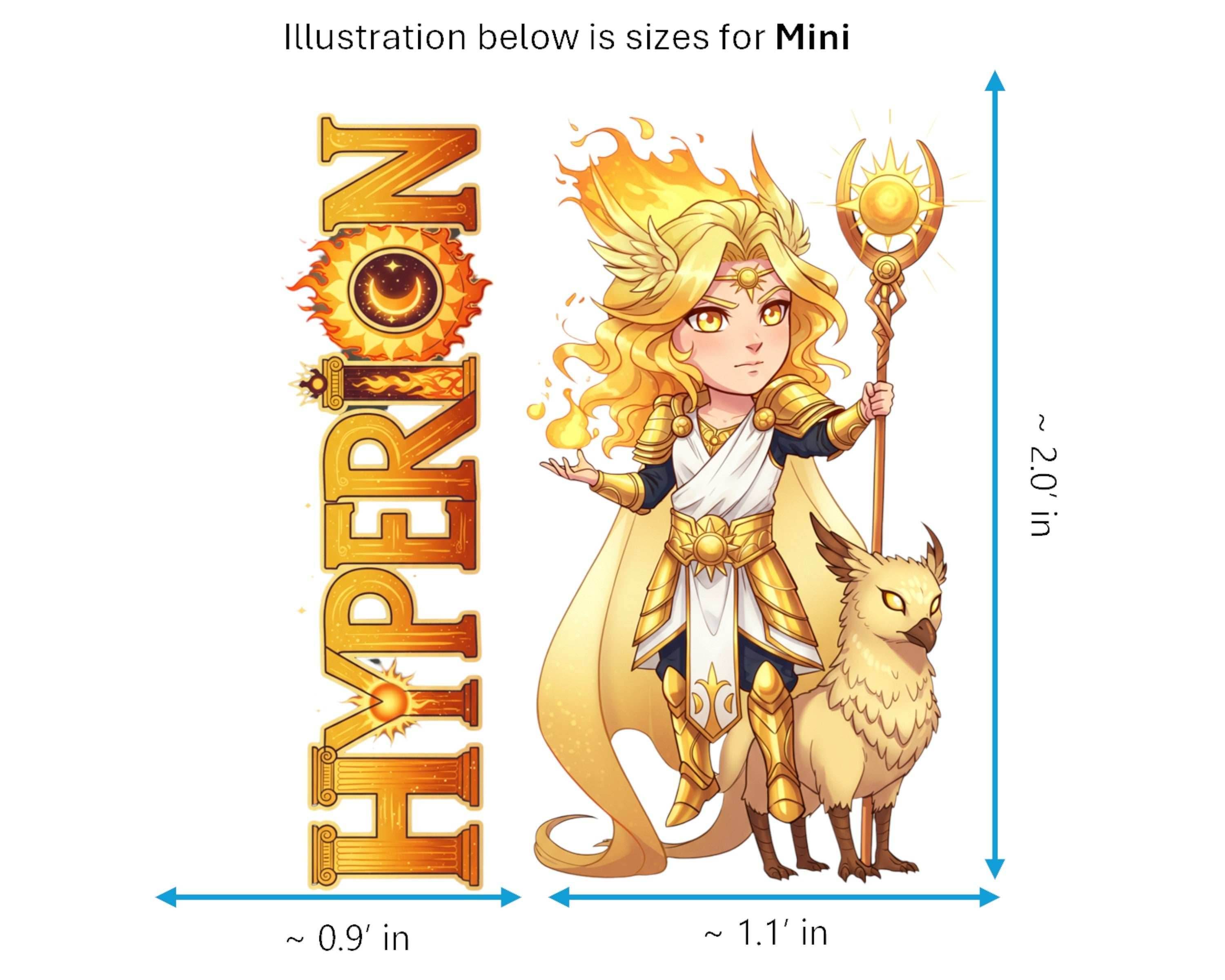 Hyperion Sticker and Magnet - Lord of Light Mythkins™ – Titan God of Light | Waterproof & UV-Proof - Sticker / Mini