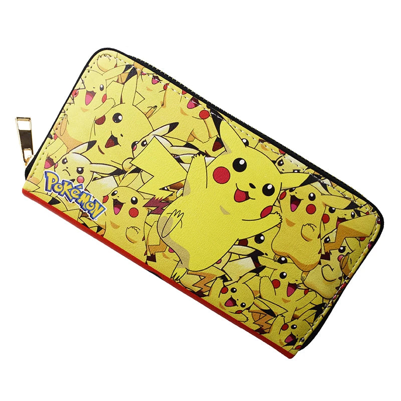 Miniso Cartoon Pikachu  Long Wallet PU Leather Purse