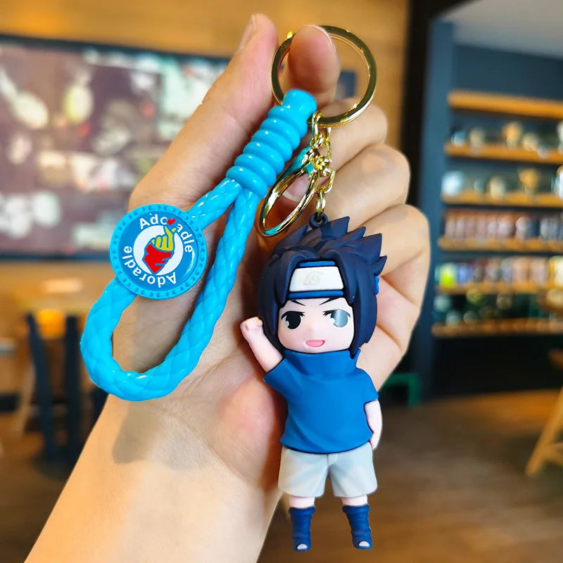 MINISO New Cute Japanese Anime Character Naruto 3D Keychain Couple Backpack Car Key Pendant Party Decoration Children's Gift