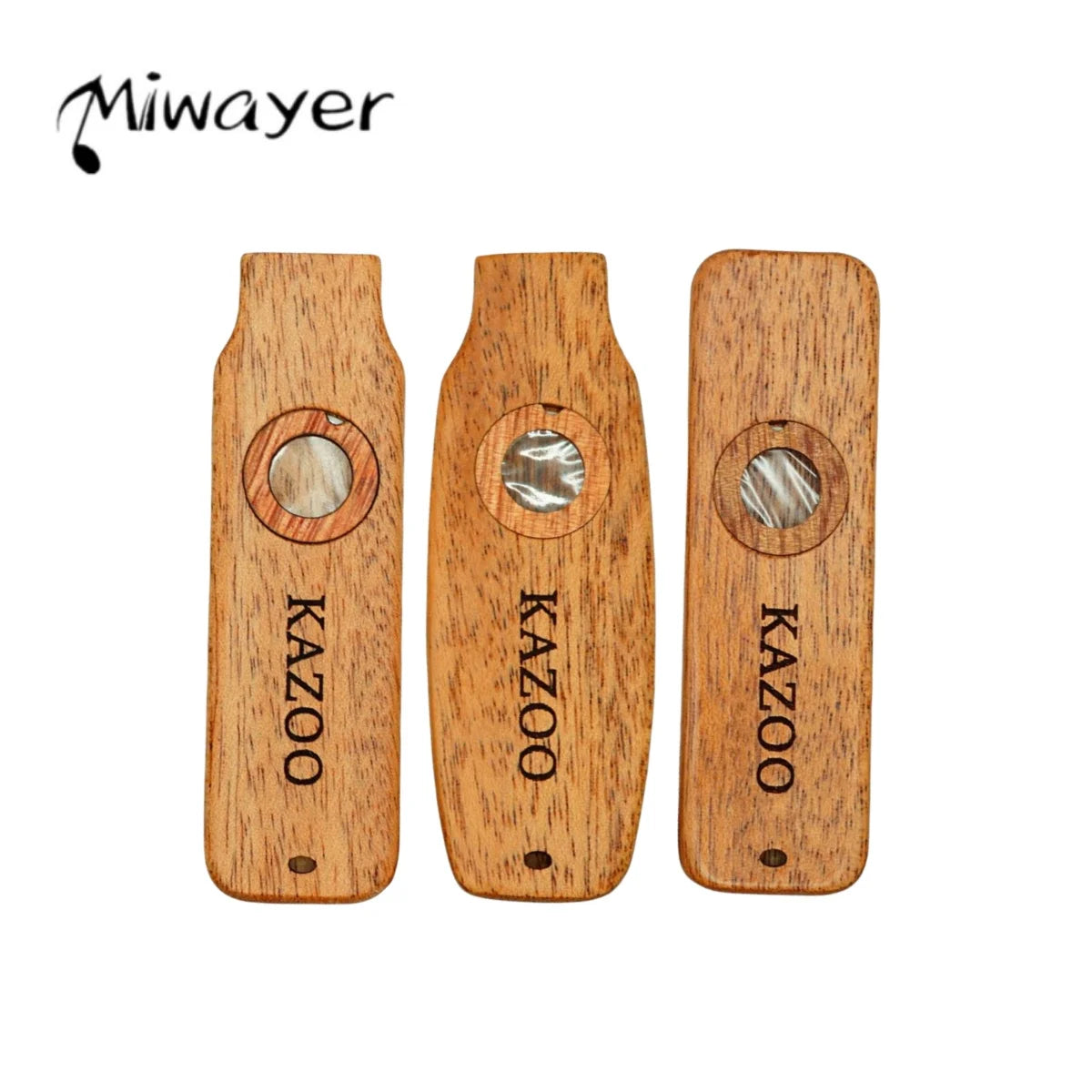 Miwayer Wooden Kazoo Mahogany Wood Kazoo Portable Musical Instruments Guitar Ukulele Piano Accompaniment for Kids Beginner Gift