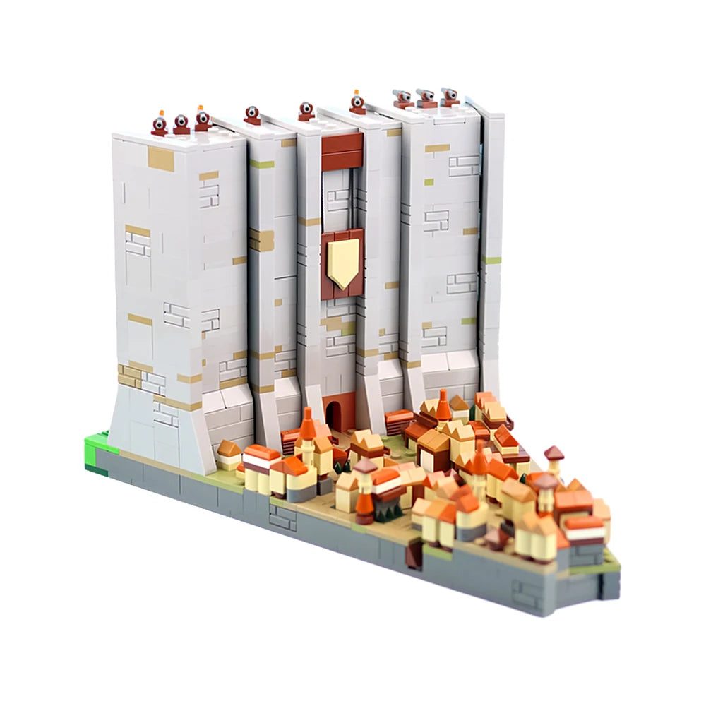 MOC-129657 The Wall Attack on Titan Building Blocks Movie Action Anime Ficture Bricks Assemble Toys Creative Children Gift