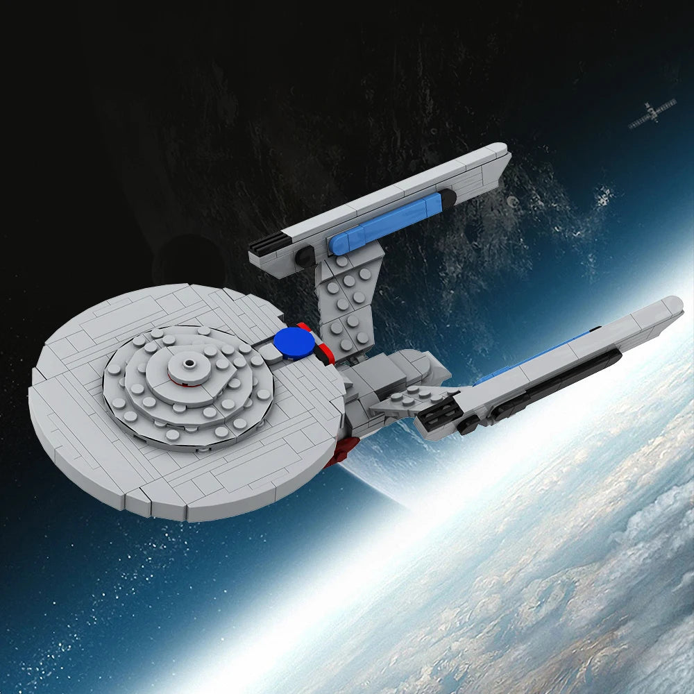 MOC Space Ship World Space Trek Enterprise NCC-1701 Spaceship Building Blocks Movie Bricks Model Toys For Birthday Children Gift