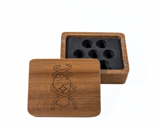 Monk Wooden Dice Case - Acacia Wood