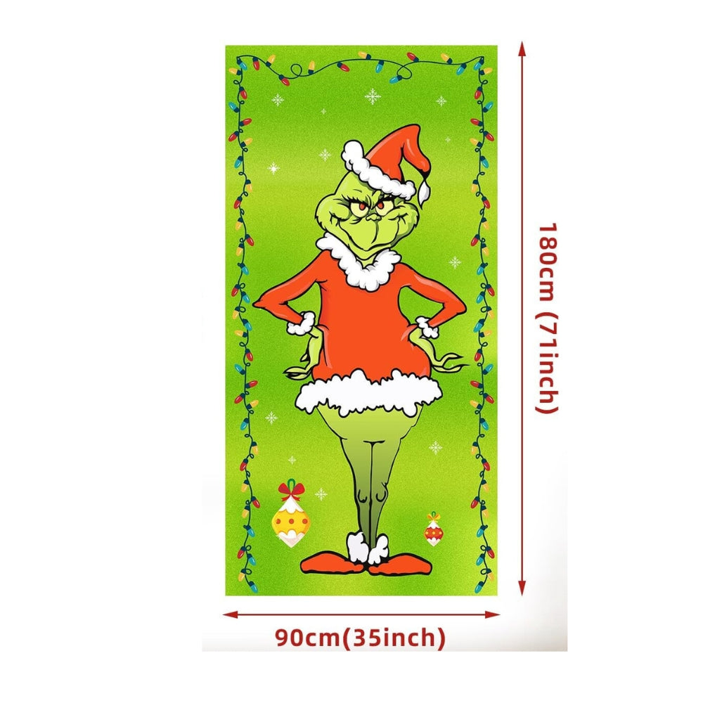 Monster Thief Shaped Christmas Door Cover and Banner Decoration Christmas Party Decoration