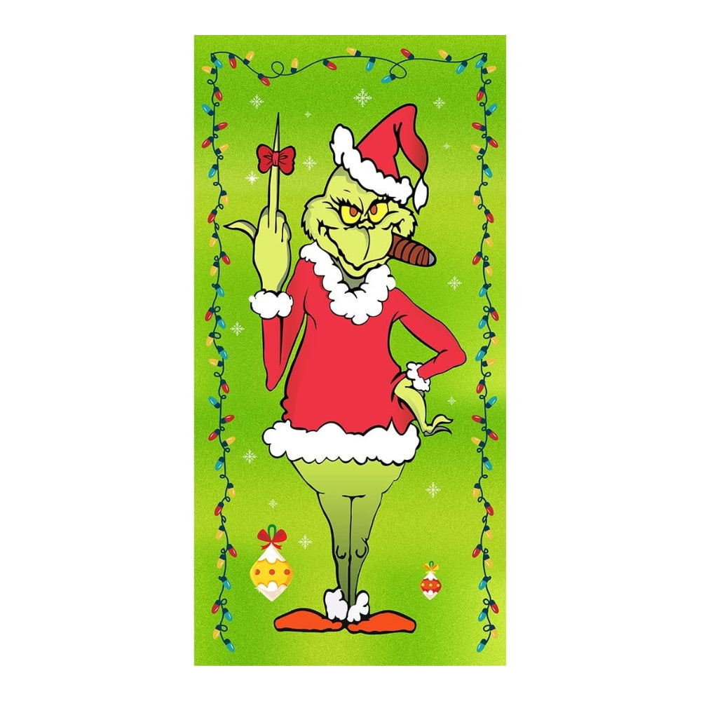 Monster Thief Shaped Christmas Door Cover and Banner Decoration Christmas Party Decoration