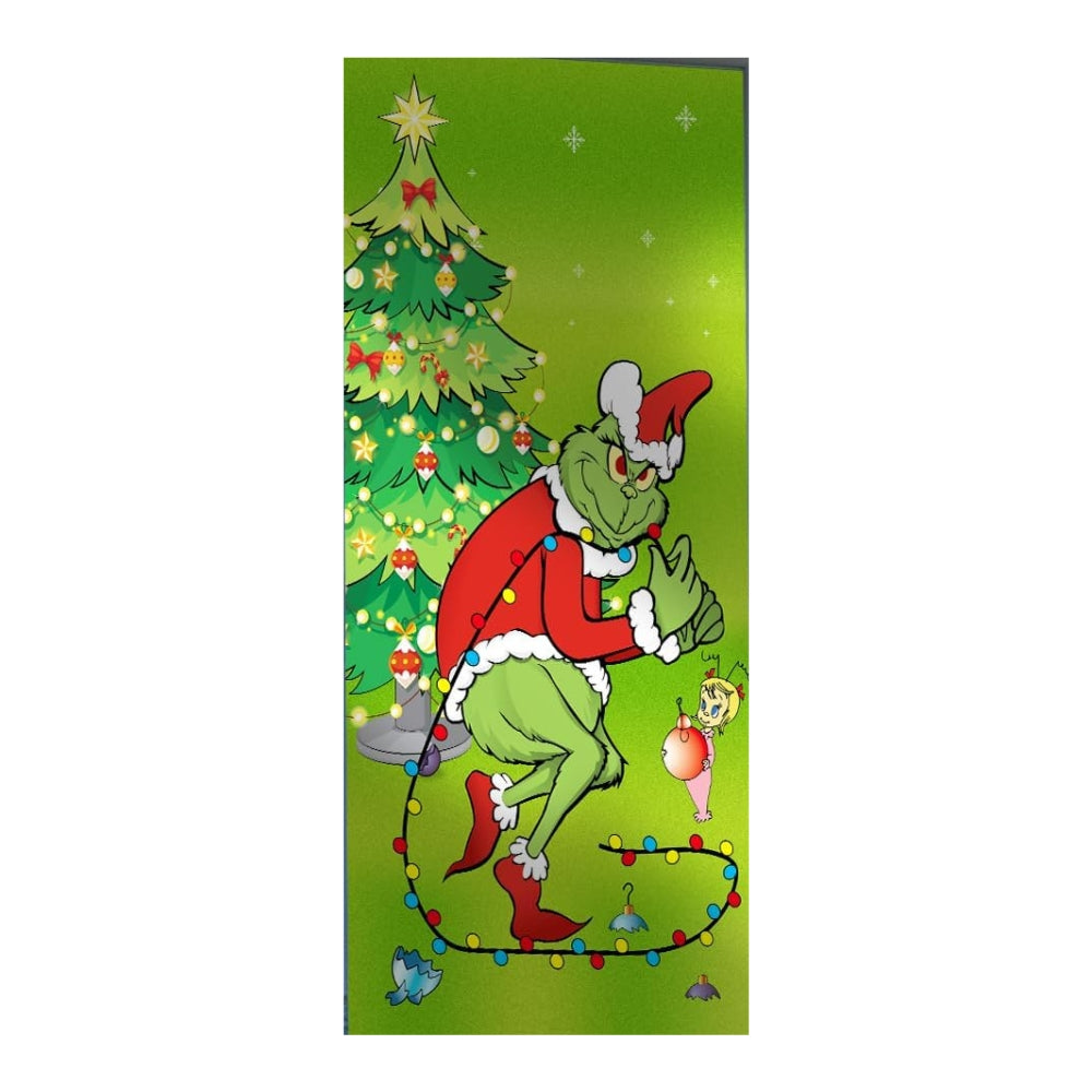 Monster Thief Shaped Christmas Door Cover and Banner Decoration Christmas Party Decoration