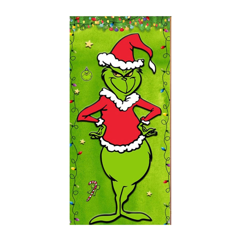 Monster Thief Shaped Christmas Door Cover and Banner Decoration Christmas Party Decoration