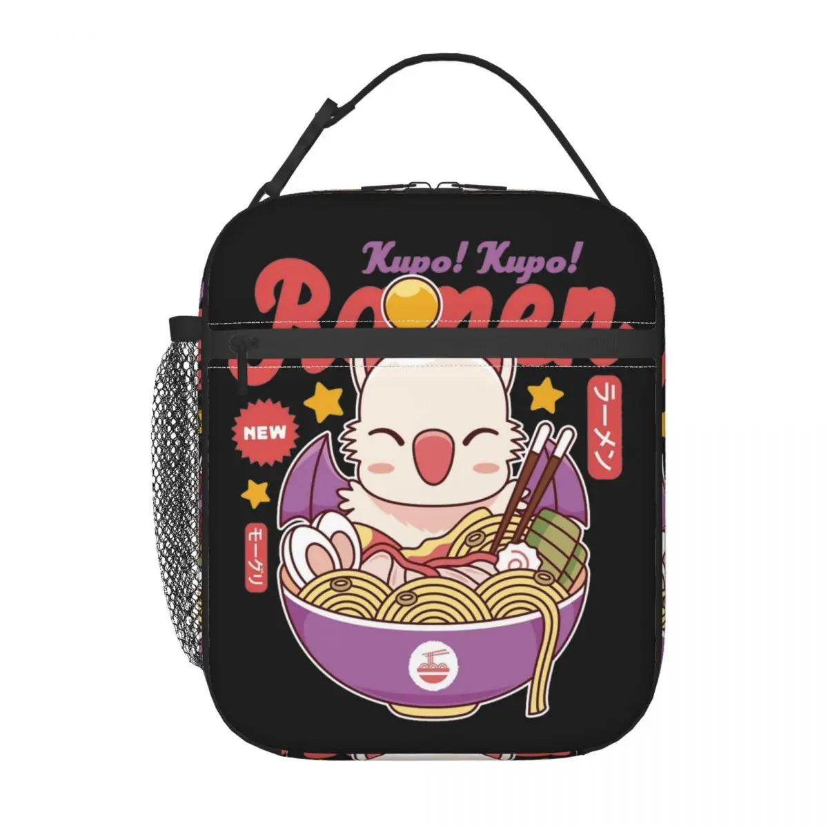 Moogle Kupo Ramen Game Final Fantasy XIVT Insulated Lunch Bags Leakproof Reusable Thermal Bag Tote Lunch Box School Picnic Men