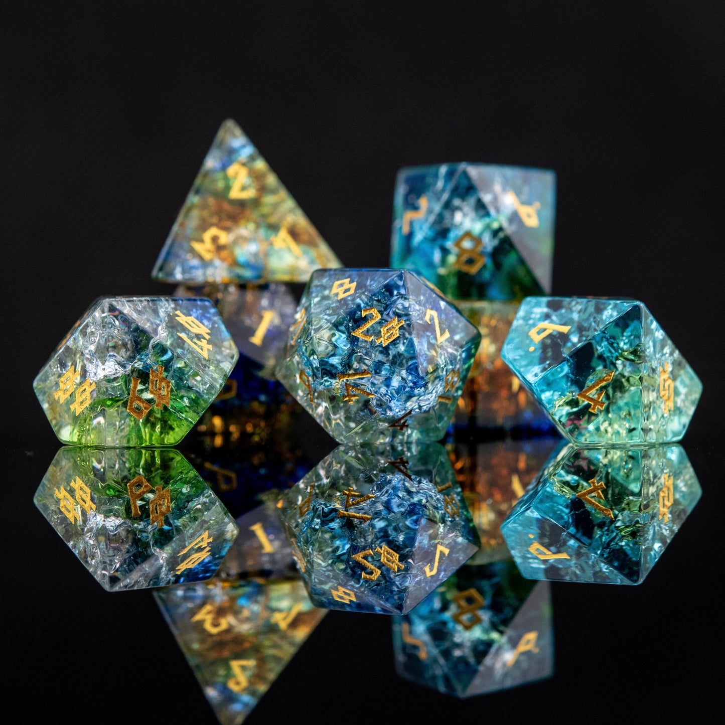 Mother Nature Shattered Glass Dice Set