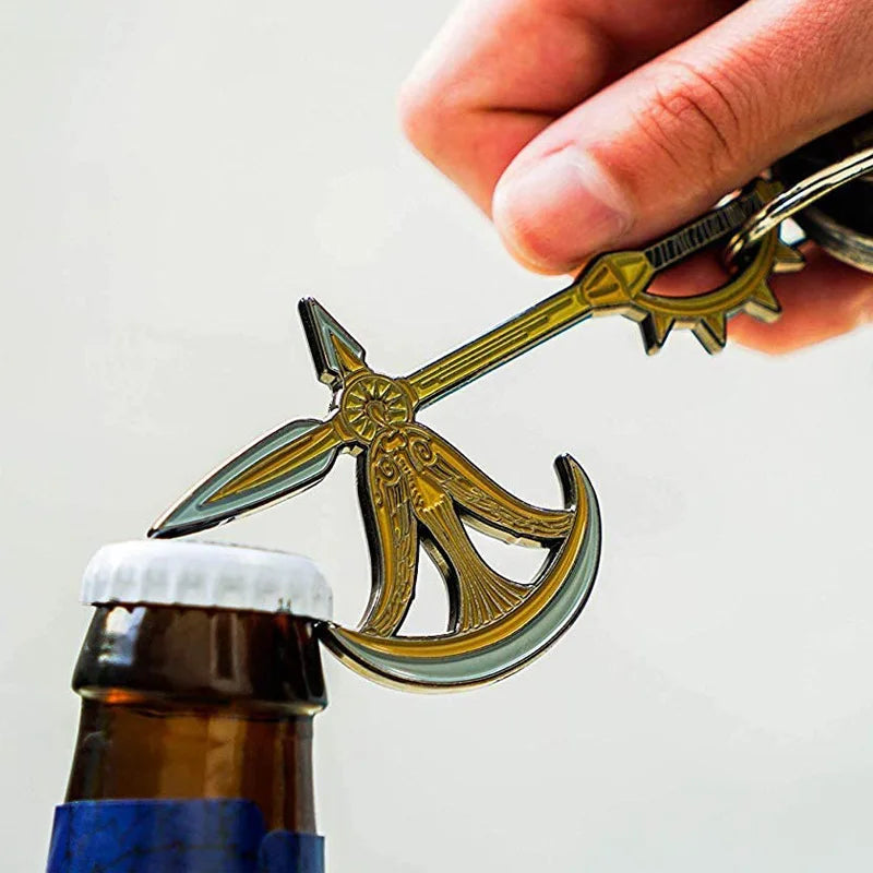 Movie Game Jewelry The Seven Deadly Sins Escanor Axe Bottle Opener Keychain Keyring For Men