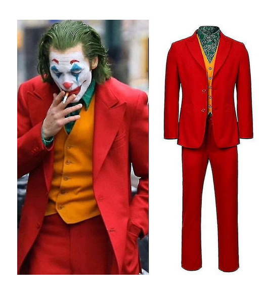 Movie Joker Cosplay Costume For Men  Full Set Halloween Fancy Dress Carnival Costume