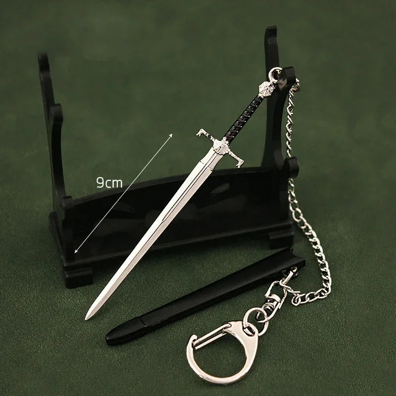 Movies TV Peripheral Medieval Style Weapon Keychains Model Mini Pendant Accessories Keychain Swords Samurai Gifts Toys for Boys