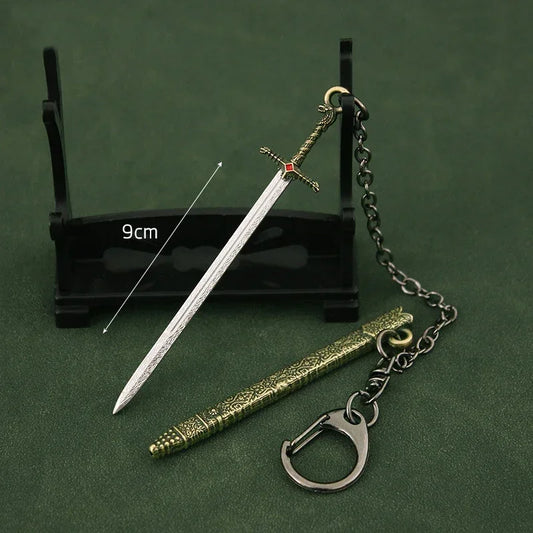 Movies TV Peripheral Medieval Style Weapon Keychains Model Mini Pendant Accessories Keychain Swords Samurai Gifts Toys for Boys