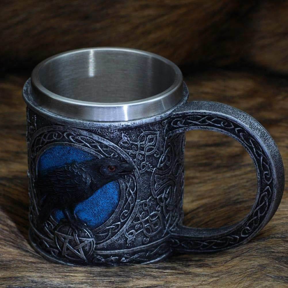 Viking Odin Raven Stainless Steel Mug - 