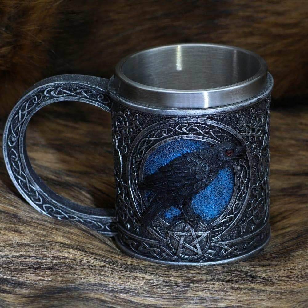 Viking Odin Raven Stainless Steel Mug - 