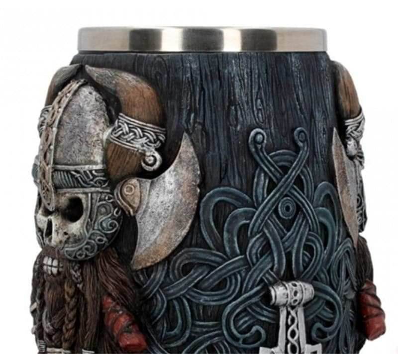 Viking Warrior Mjolnir Tankard - Hand Painted Special Edition - 1 Mug