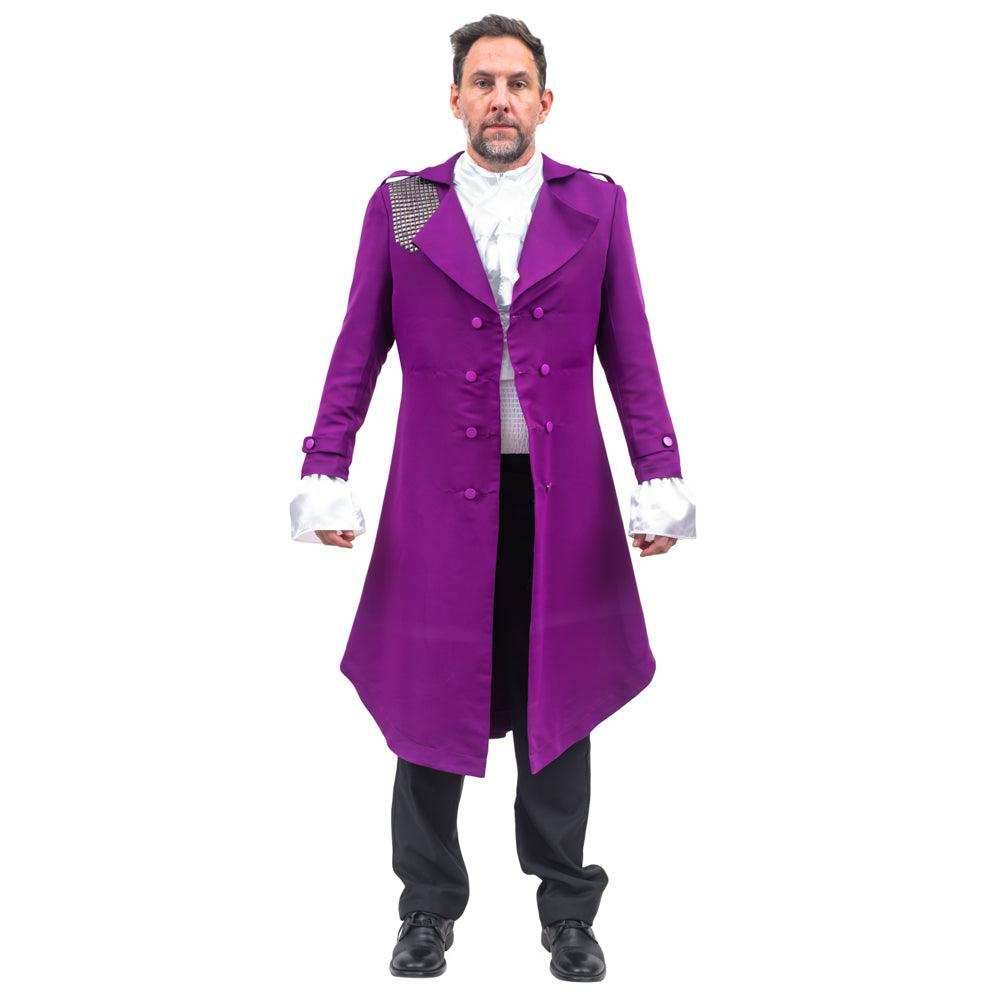 Music Singer Purple Cosplay Adult Deluxe Complete Halloween Costume Set - S