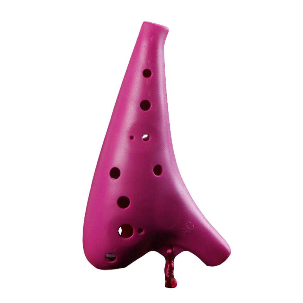 Musical Instrument ABS Plastic Teaching Alto C Ocarina for Beginner, 12 Holes