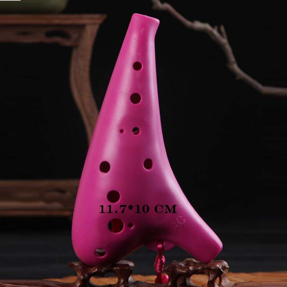 Musical Instrument ABS Plastic Teaching Alto C Ocarina for Beginner, 12 Holes