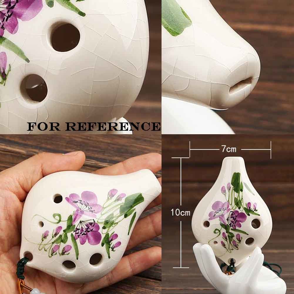 Musical Instrument Ocarina Alto C Ocarina 6 Hole Ocarina for Beginner, Orchid