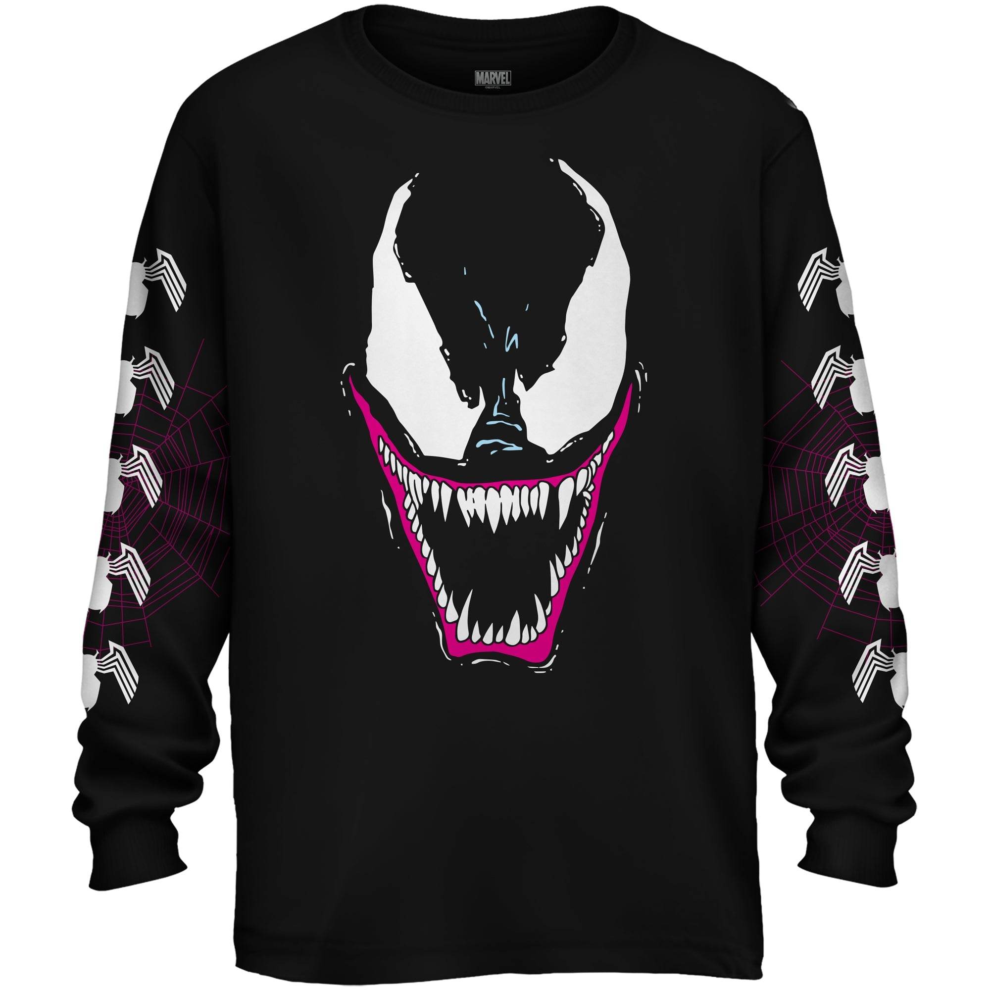 Venom Grin Marvel Comics Adult Long Sleeve T Shirt - XS