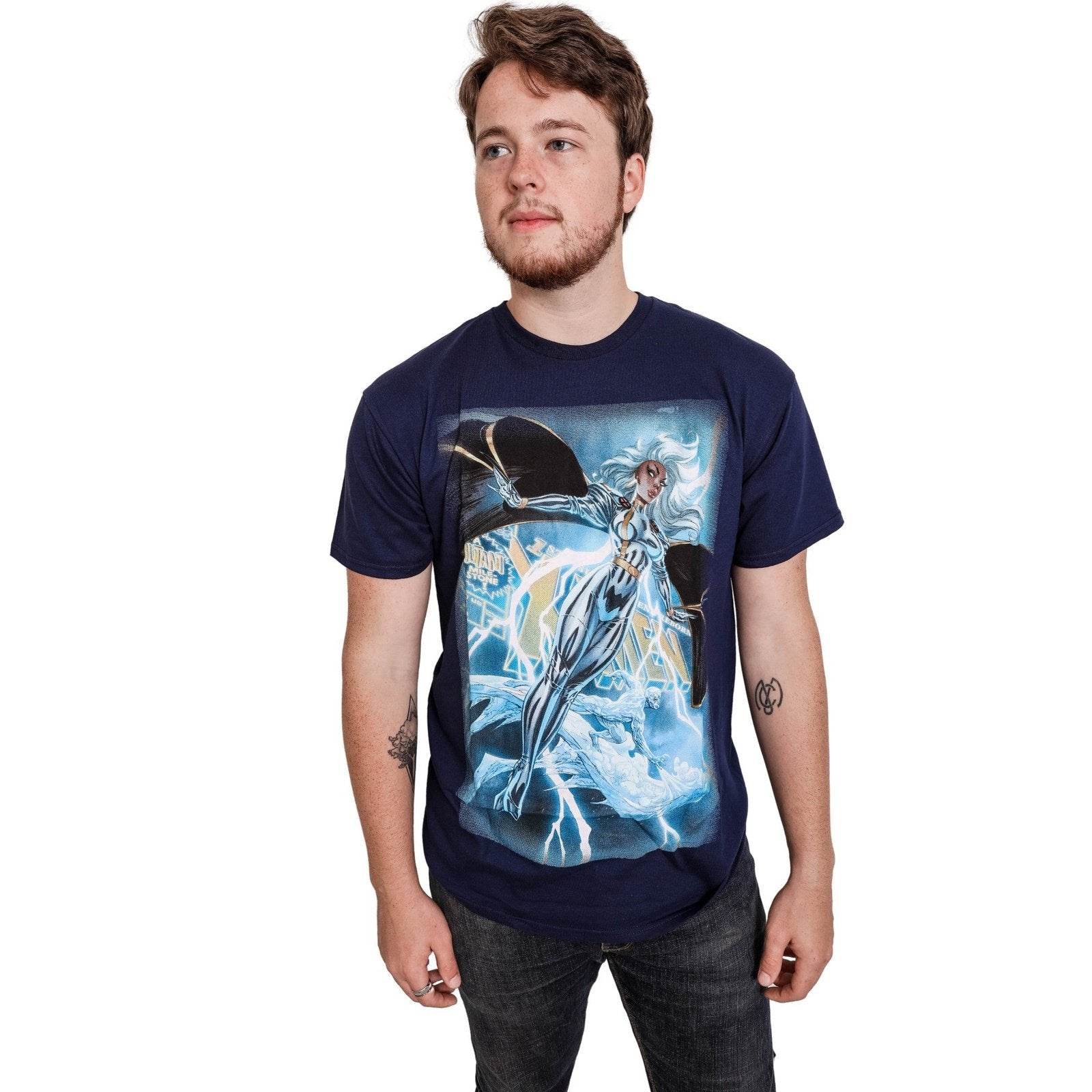 X-Men Uncanny Storm And Ice Man Marvel Comics Adult T Shirt - S