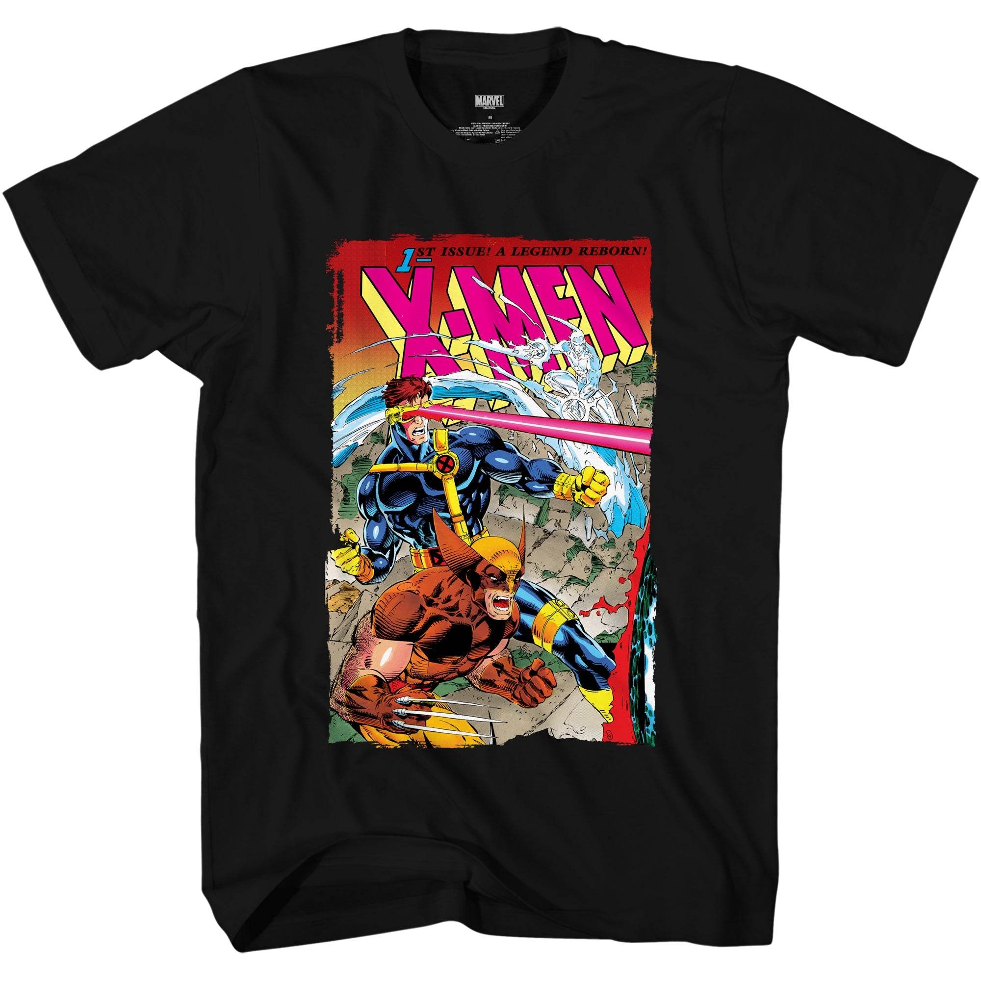 Marvel Comics X-Men 1st Issue Wolverine, Cyclops, and Ice Man Adult T-Shirt - S