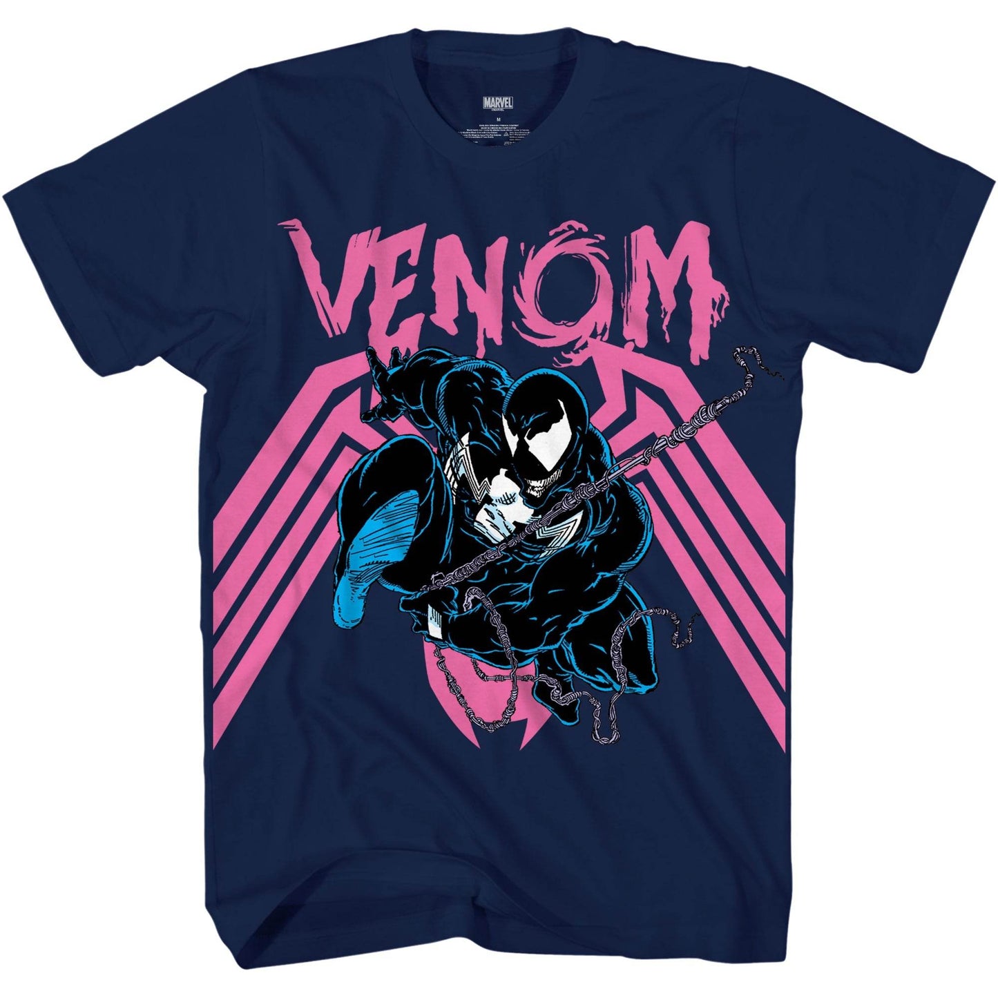 Spider-Man Vibrant Venom Marvel Comics Adult T-Shirt - S