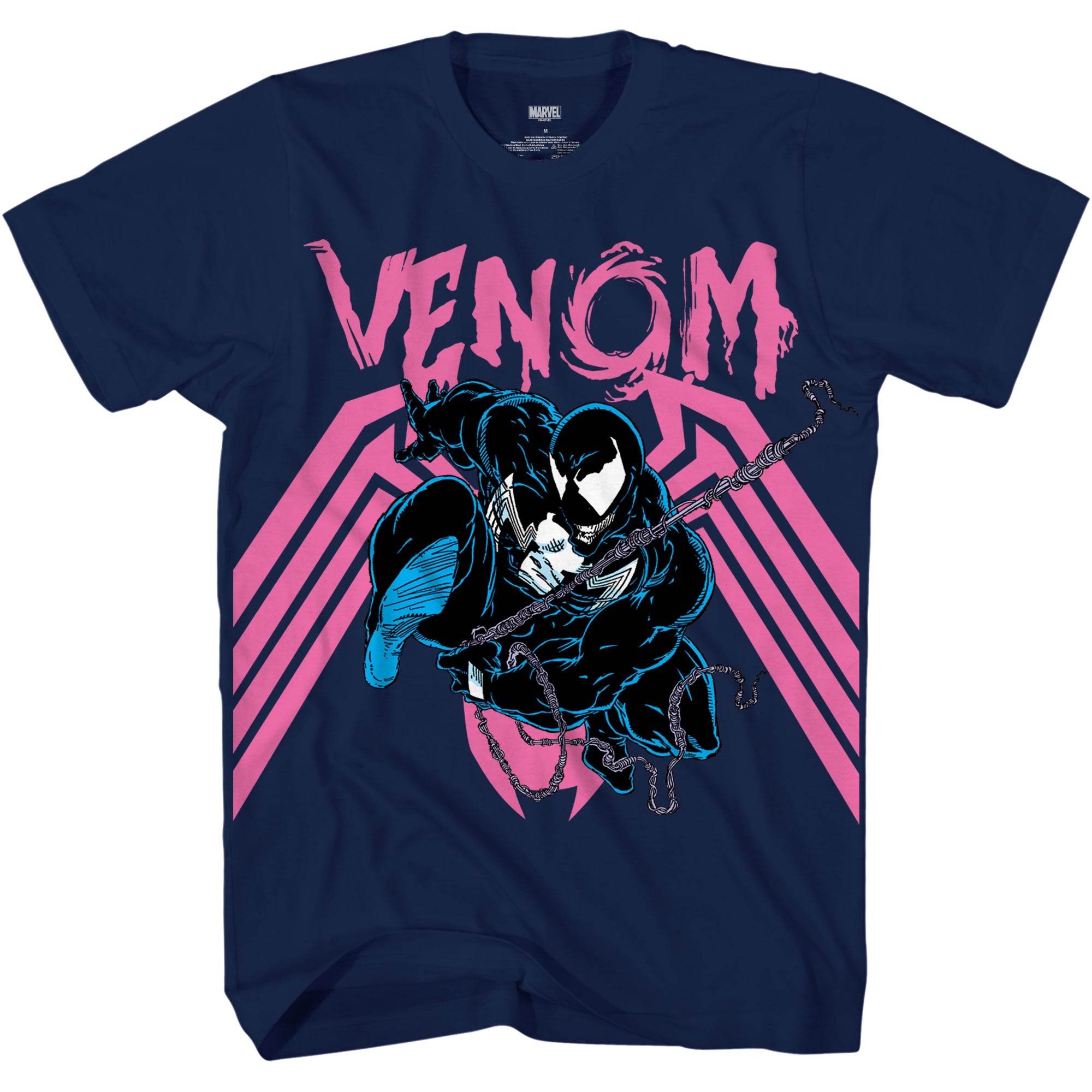 Spider-Man Vibrant Venom Marvel Comics Adult T-Shirt - S