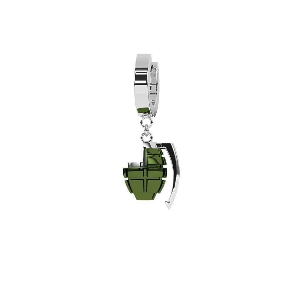 My Hero Academia™ Katsuki Bakugo Grenade Earring - Chrome / Single