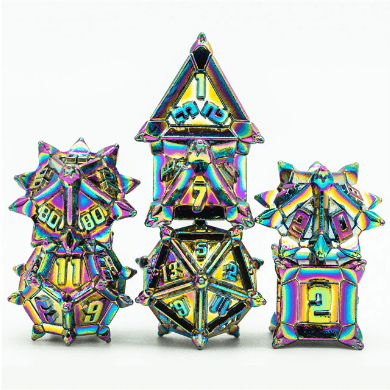 Warrior's Flail: Mystic - Metal RPG Dice Set - 
