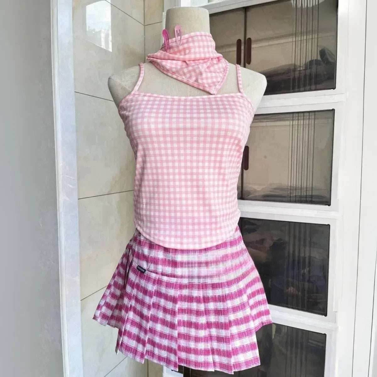 NANA Komatsu Cosplay Costume - Lolita Kawaii Pink Skirt Suit - Suit / XL