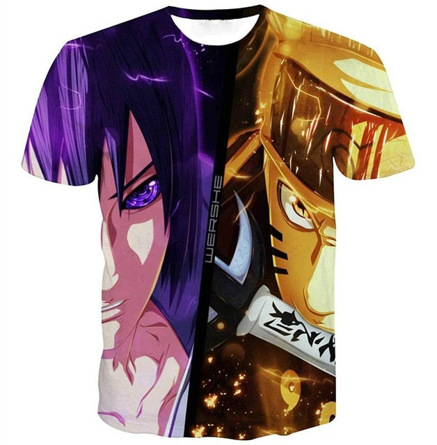 Naruto 3D T Shirt Men/women Uchiha Itachi Sasuke Kakashi Gaara Japan Anime Funny Tees Top Summer Fashion Tshirt Casual T-shirt