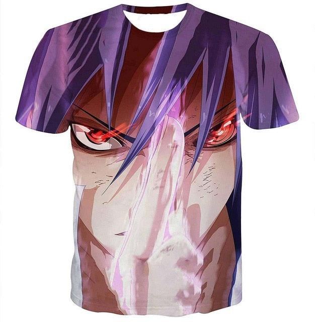 Naruto 3D T Shirt Men/women Uchiha Itachi Sasuke Kakashi Gaara Japan Anime Funny Tees Top Summer Fashion Tshirt Casual T-shirt