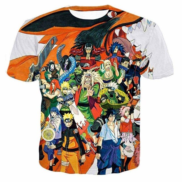 Naruto 3D T Shirt Men/women Uchiha Itachi Sasuke Kakashi Gaara Japan Anime Funny Tees Top Summer Fashion Tshirt Casual T-shirt