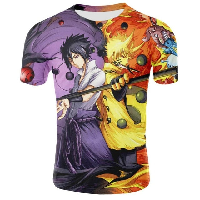 Naruto 3D T Shirt Men/women Uchiha Itachi Sasuke Kakashi Gaara Japan Anime Funny Tees Top Summer Fashion Tshirt Casual T-shirt