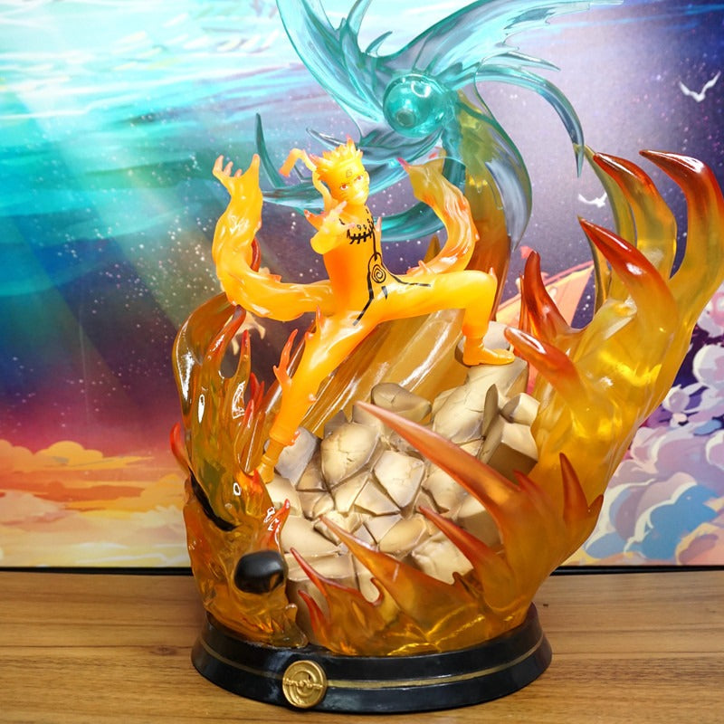 Naruto GK Six Paths Sasuke Nine-tailed Naruto Divine Statue Battle Susanoo Figure Model