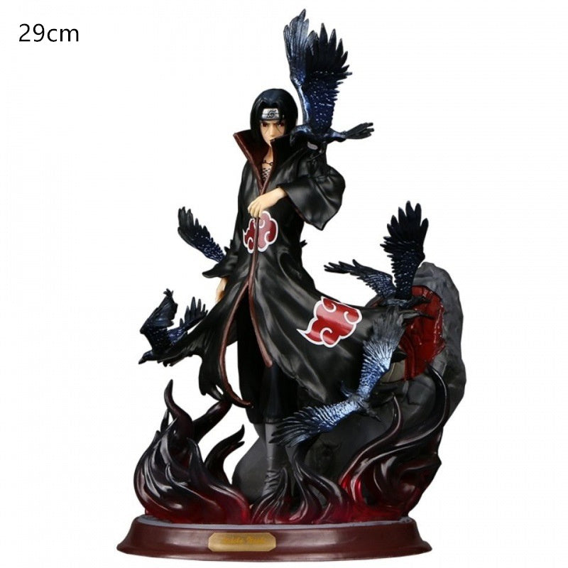 Naruto GK Uchiha Itachi I Love Rosha Cloud Sitting Crane Shield Sand Storm Sasuke Chidori San Diego PVC Action Figure Gift