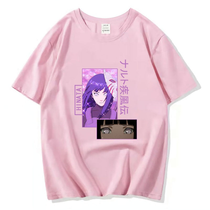 Naruto Hinata Hinata Collection Spring/Summer Pullover T-shirts for men and women with short sleeves