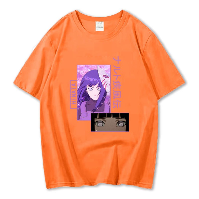 Naruto Hinata Hinata Collection Spring/Summer Pullover T-shirts for men and women with short sleeves