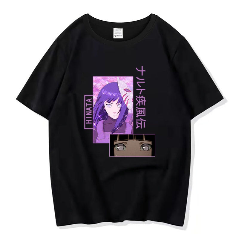 Naruto Hinata Hinata Collection Spring/Summer Pullover T-shirts for men and women with short sleeves