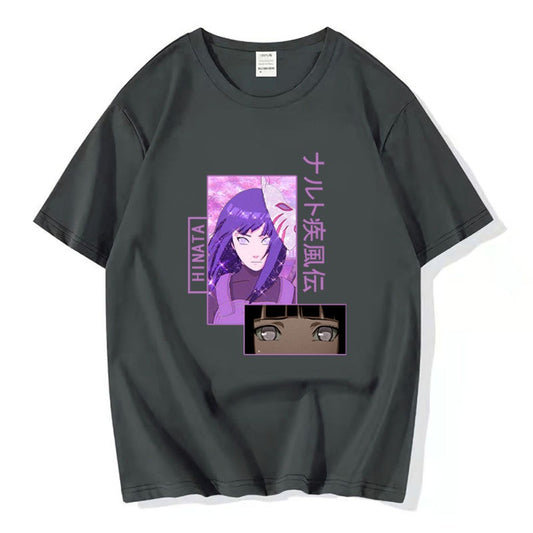 Naruto Hinata Hinata Collection Spring/Summer Pullover T-shirts for men and women with short sleeves