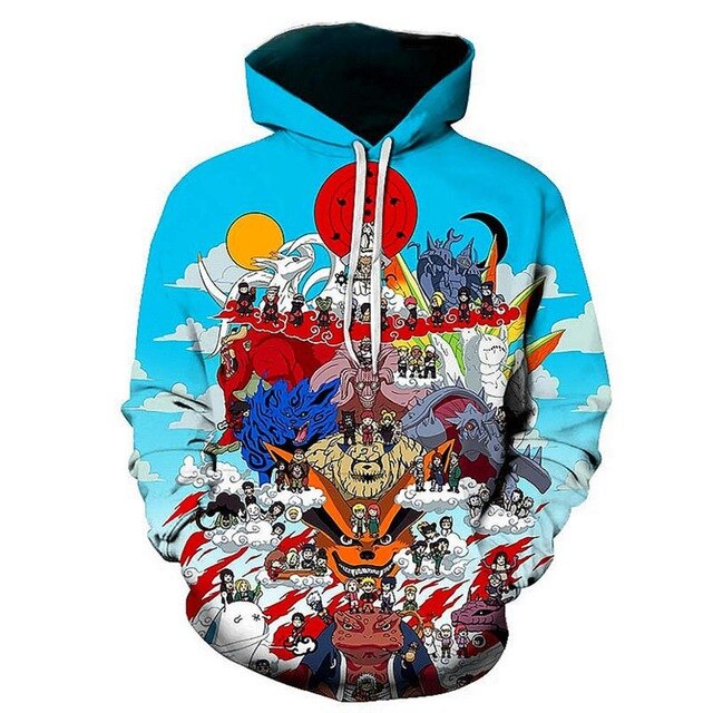 Naruto Series 3D Print Hoodies Men pullovers Anime Sasuke Uchiha Women Hoody Casual Sweatshirt Streetwear Harajuku Coat Tops